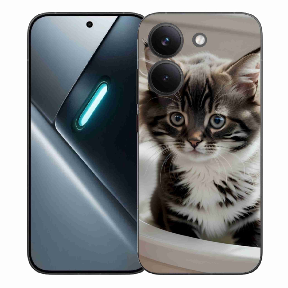 Gél borítás mmCase a Xiaomi Poco X8 Pro számára - kíváncsi cica