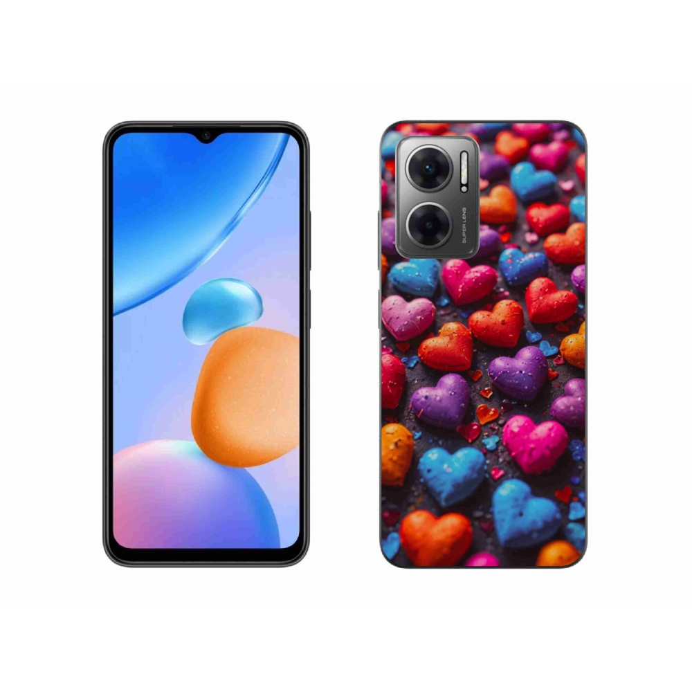 Gél borító mmCase a Xiaomi Redmi 10 5G-hez - színes szív