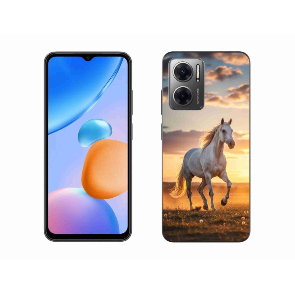 Gél borítás mmCase a Xiaomi Redmi 10 5G-hez - futó fehér ló 2