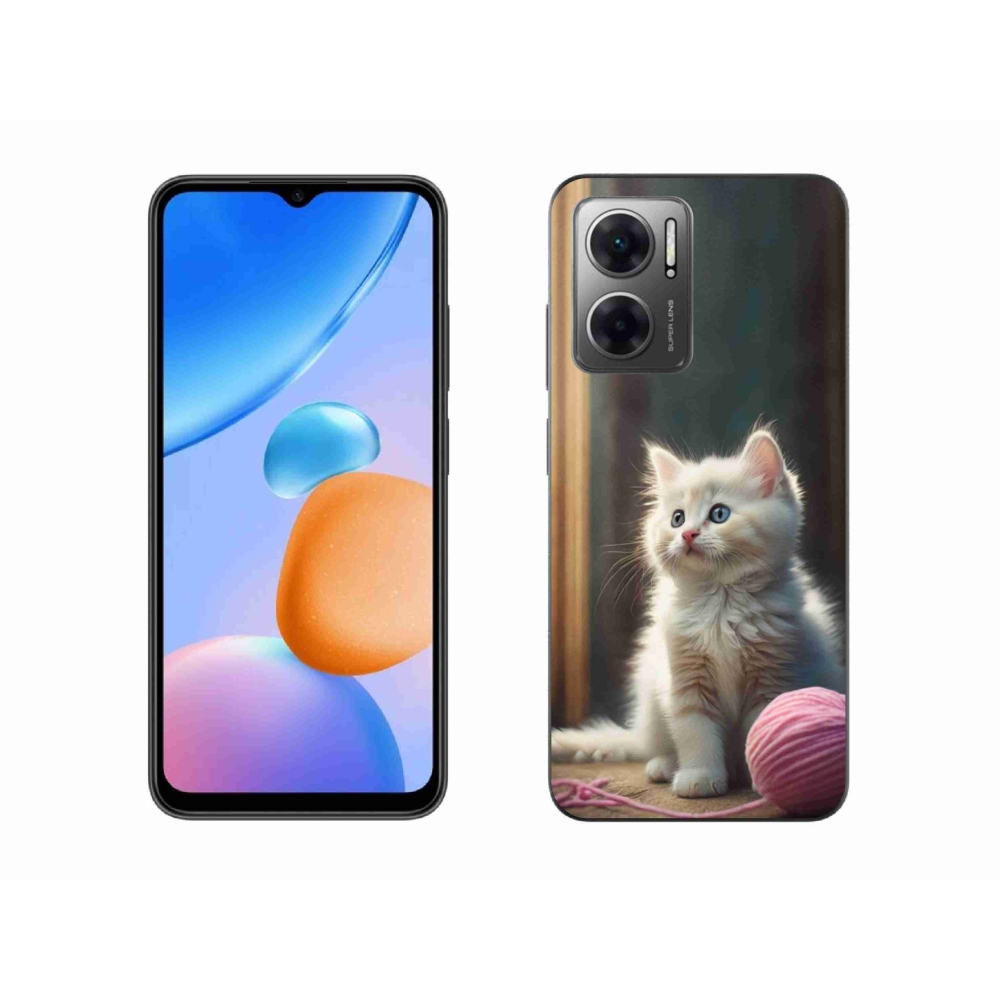 Gél borítás mmCase a Xiaomi Redmi 10 5G-hez - fehér cica 2