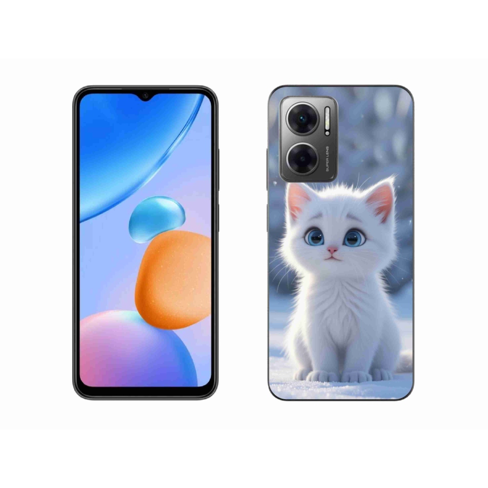 Gél borítás mmCase a Xiaomi Redmi 10 5G-hez - fehér cica 3