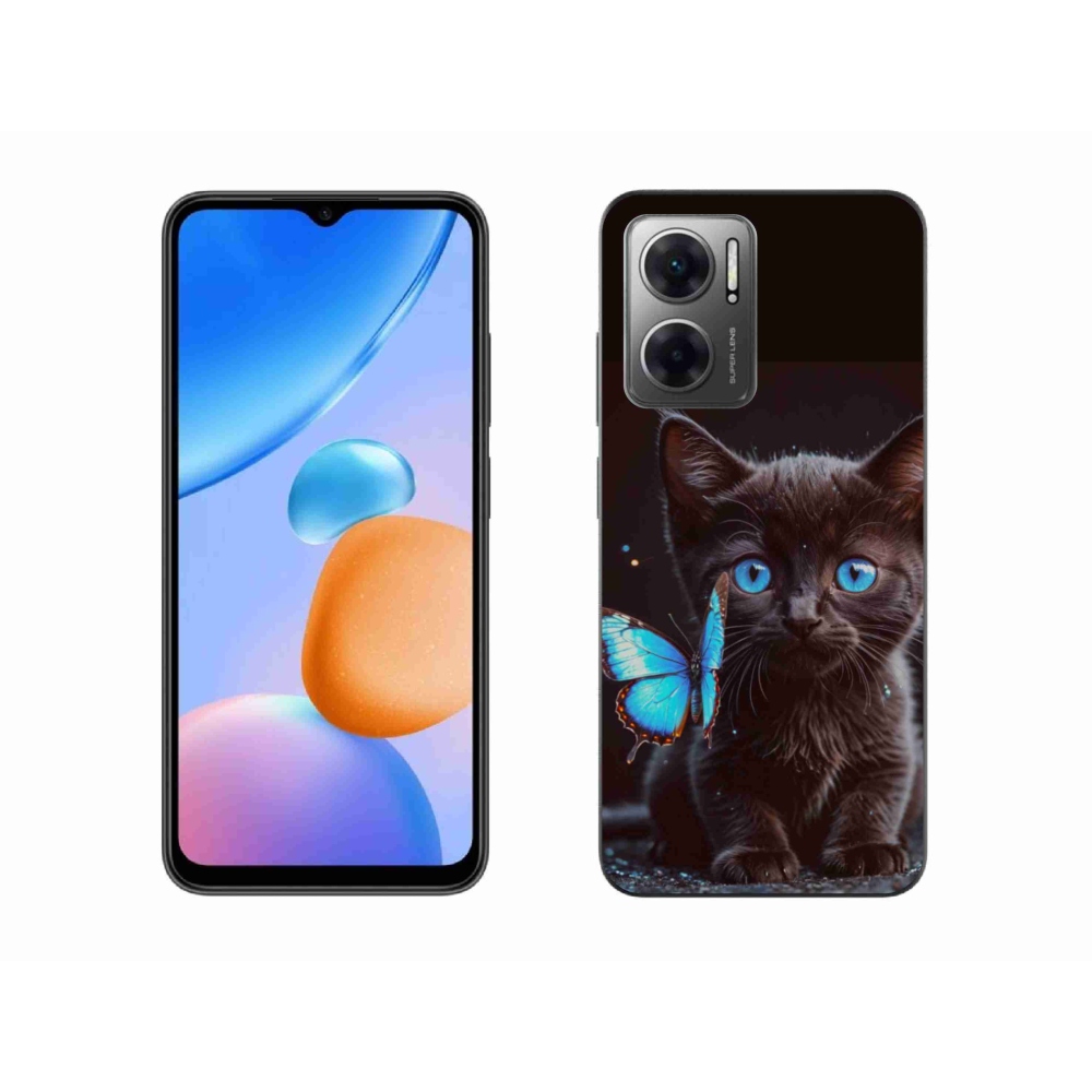 Gél borítás mmCase a Xiaomi Redmi 10 5G-hez - fekete cica 3