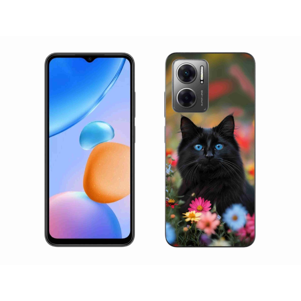 Gél borítás mmCase a Xiaomi Redmi 10 5G-hez - fekete cica 4