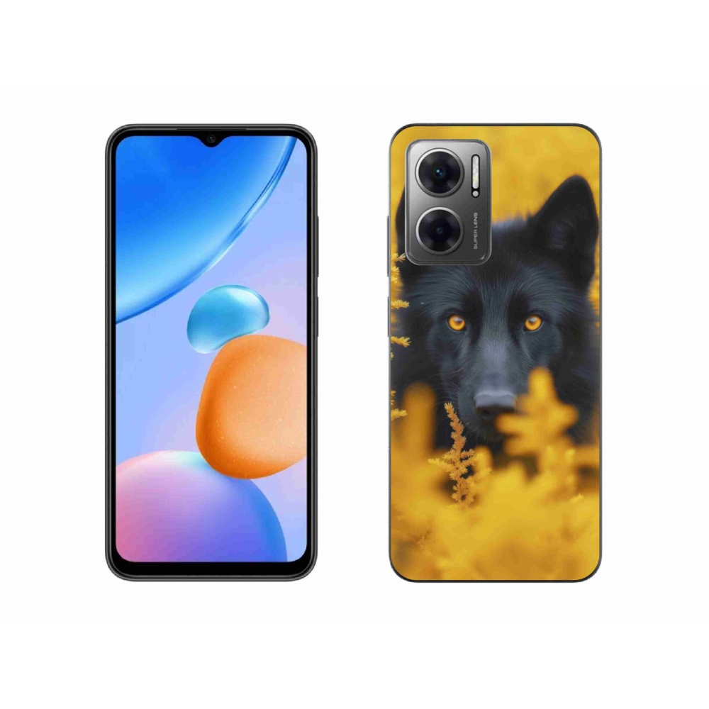 Gél borítás mmCase a Xiaomi Redmi 10 5G-hez - fekete farkas 2