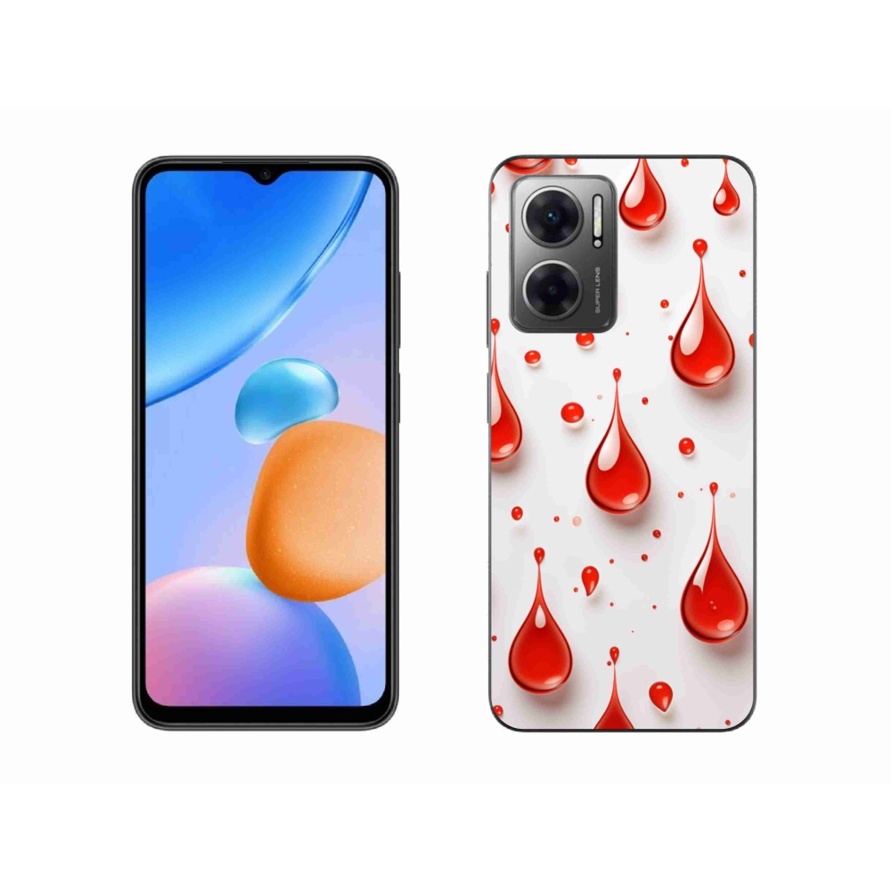 Gél borítás mmCase a Xiaomi Redmi 10 5G készülékhez - piros cseppek