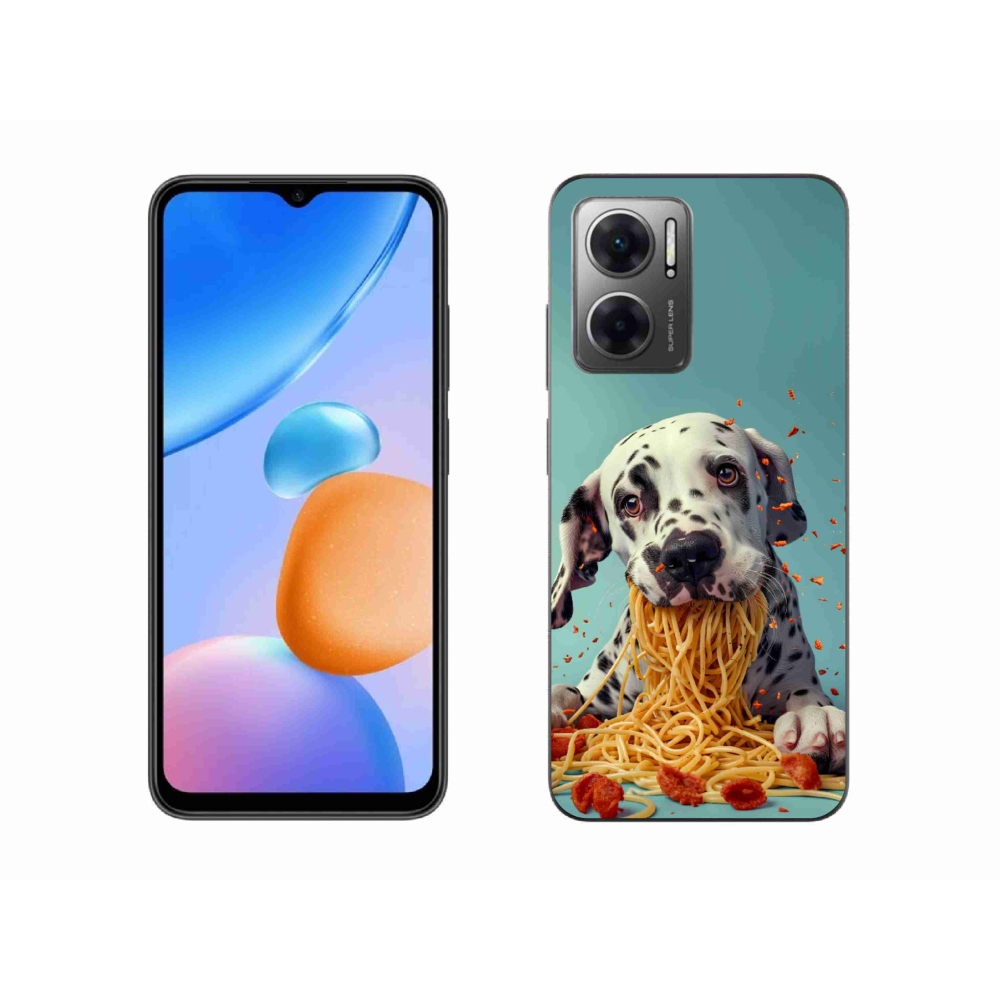 Gél borító mmCase a Xiaomi Redmi 10 5G-hez - Dalmata és spagetti