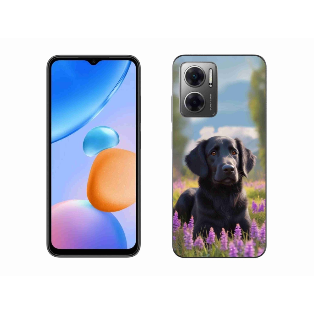 Gél borítás mmCase a Xiaomi Redmi 10 5G számára - elegáns fekete retriever
