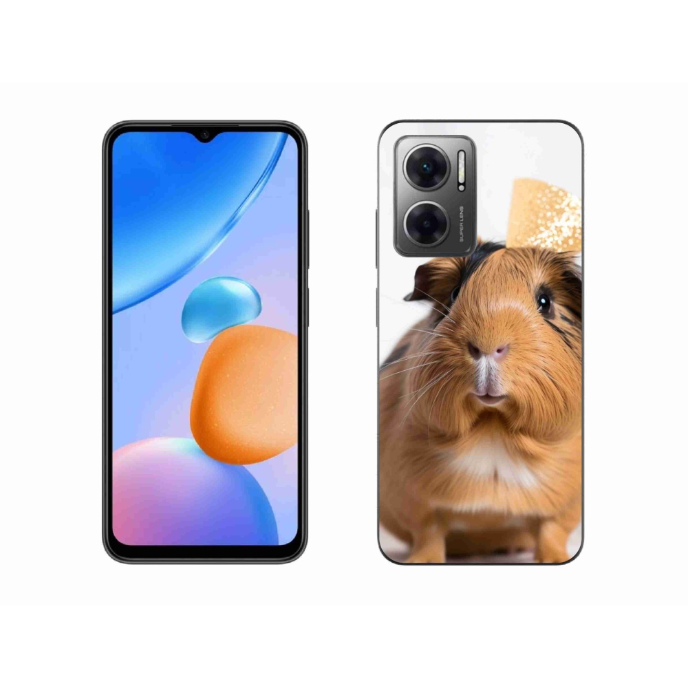 Gél borító mmCase a Xiaomi Redmi 10 5G-hez - barna tengerimalac