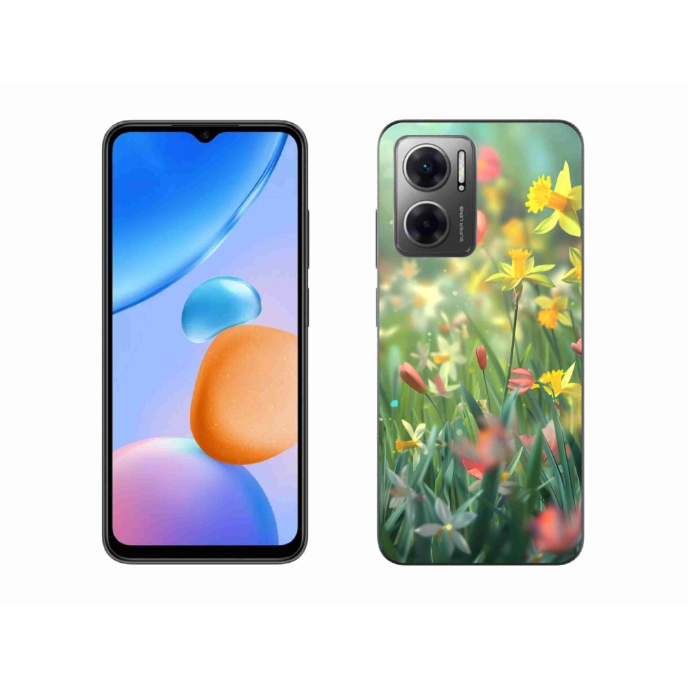 Gél borító mmCase a Xiaomi Redmi 10 5G számára - tavaszi virágok