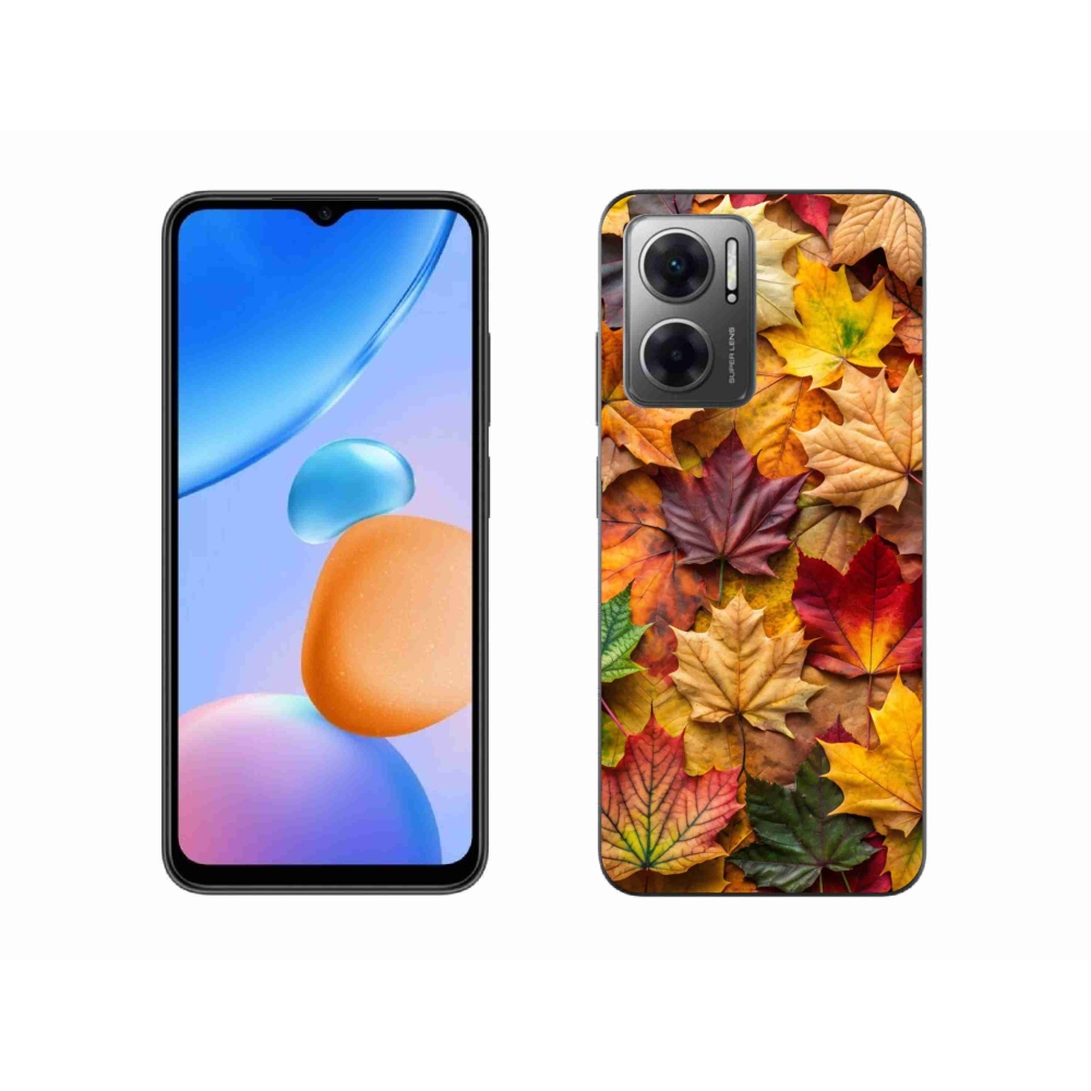Gél borító mmCase a Xiaomi Redmi 10 5G-hez - juharlevelek 2