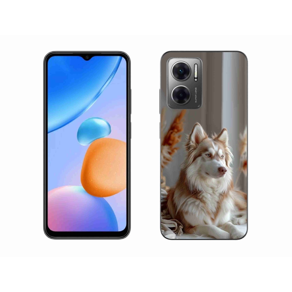 Gél borítás mmCase a Xiaomi Redmi 10 5G számára - csendes szibériai husky