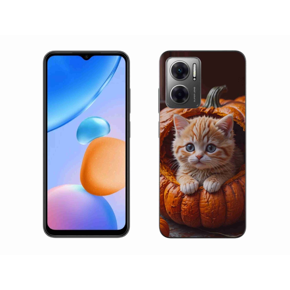 Gél borítás mmCase a Xiaomi Redmi 10 5G-hez - cica és tök 2