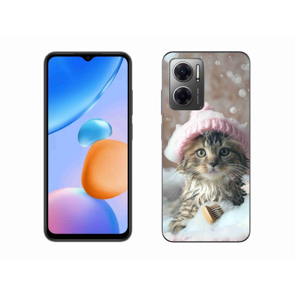 Gél borító mmCase a Xiaomi Redmi 10 5G-hez - cica és fürdő