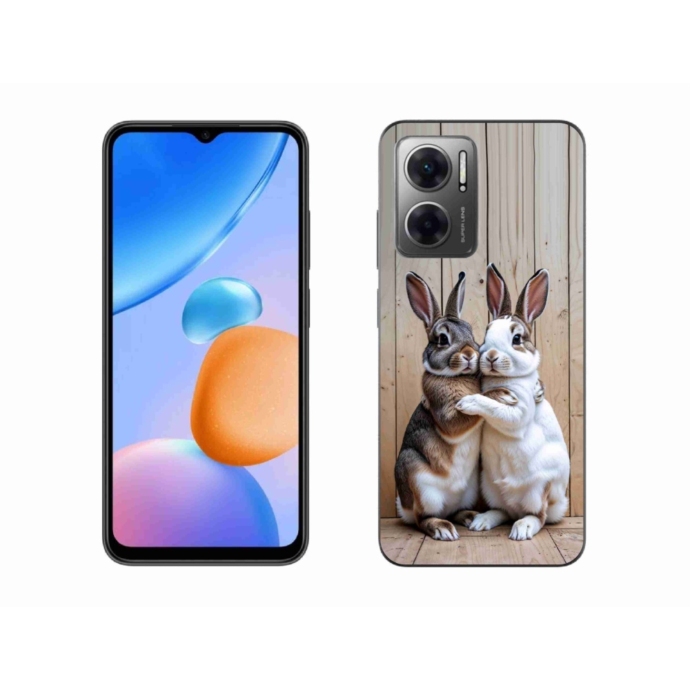 Gél borítás mmCase a Xiaomi Redmi 10 5G számára - nyúl pár