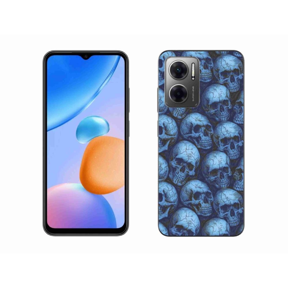 Gél borítás mmCase a Xiaomi Redmi 10 5G számára - koponyák