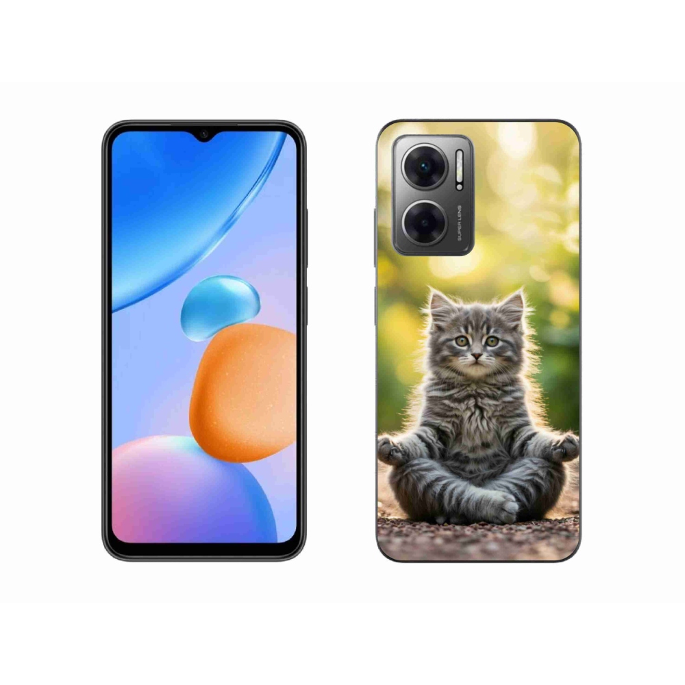 Gél borító mmCase a Xiaomi Redmi 10 5G-hez - meditáló cica
