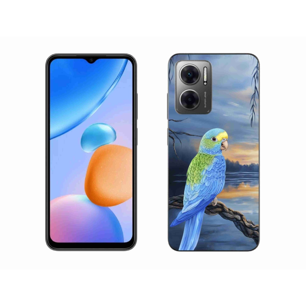 Gél borítás mmCase a Xiaomi Redmi 10 5G készülékhez - kék papagáj