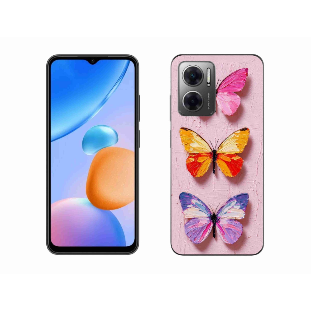 Gél borító mmCase a Xiaomi Redmi 10 5G-hez - pillangó szentháromság