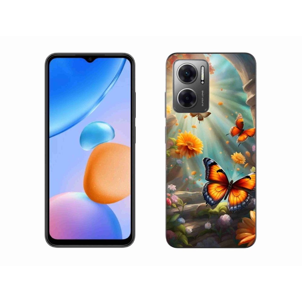 Gél borítás mmCase a Xiaomi Redmi 10 5G-hez - pillangókert 2