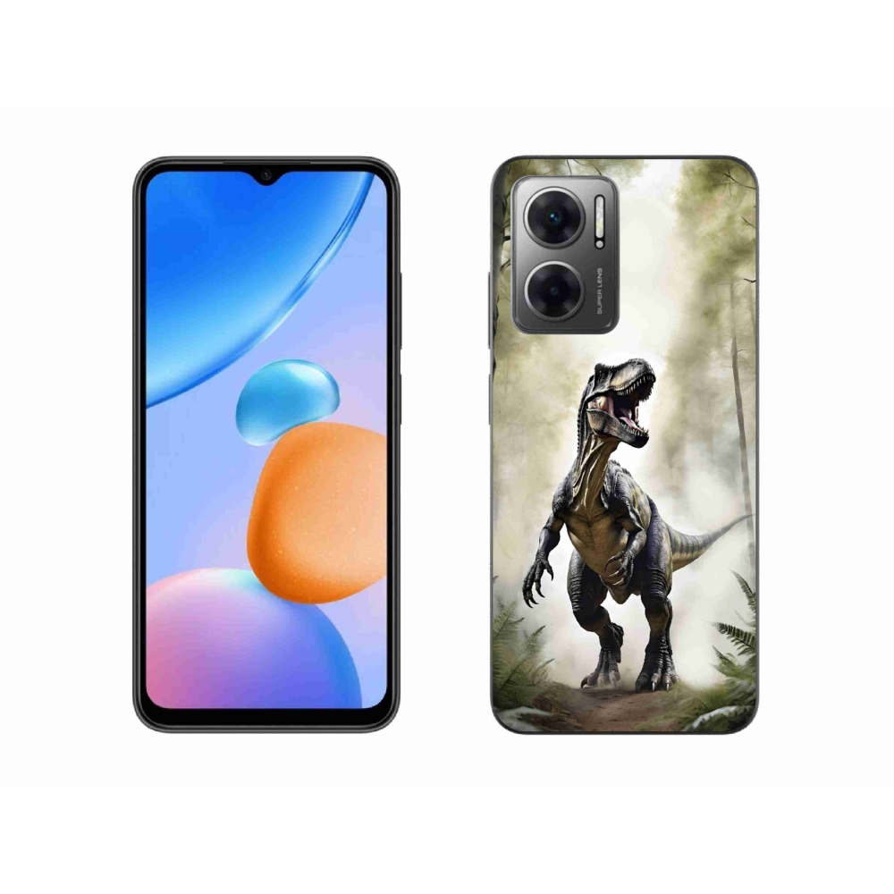 Gél borítás mmCase a Xiaomi Redmi 10 5G készülékhez - dühös T-Rex