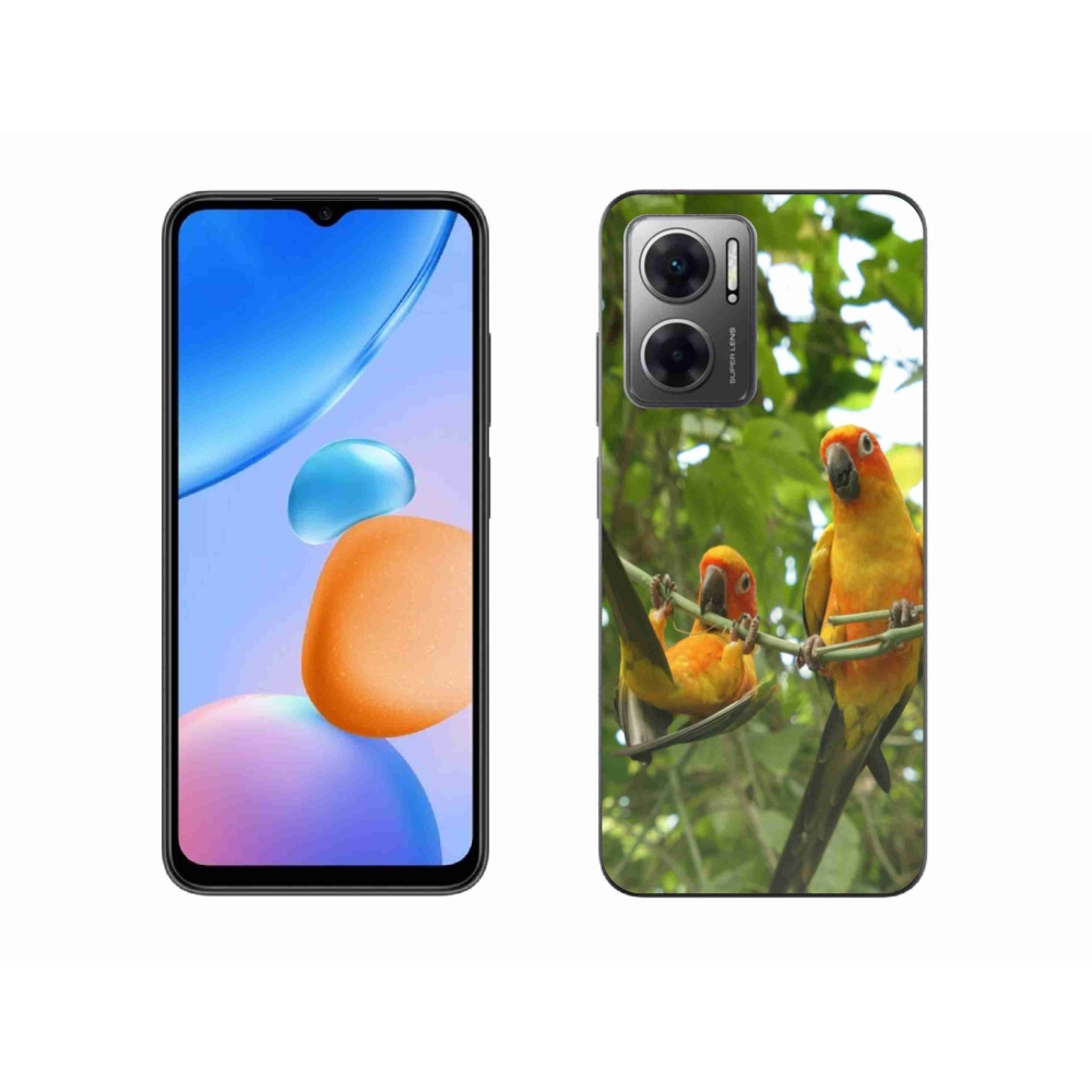 Gél borítás mmCase a Xiaomi Redmi 10 5G-hez - papagájok aratingy