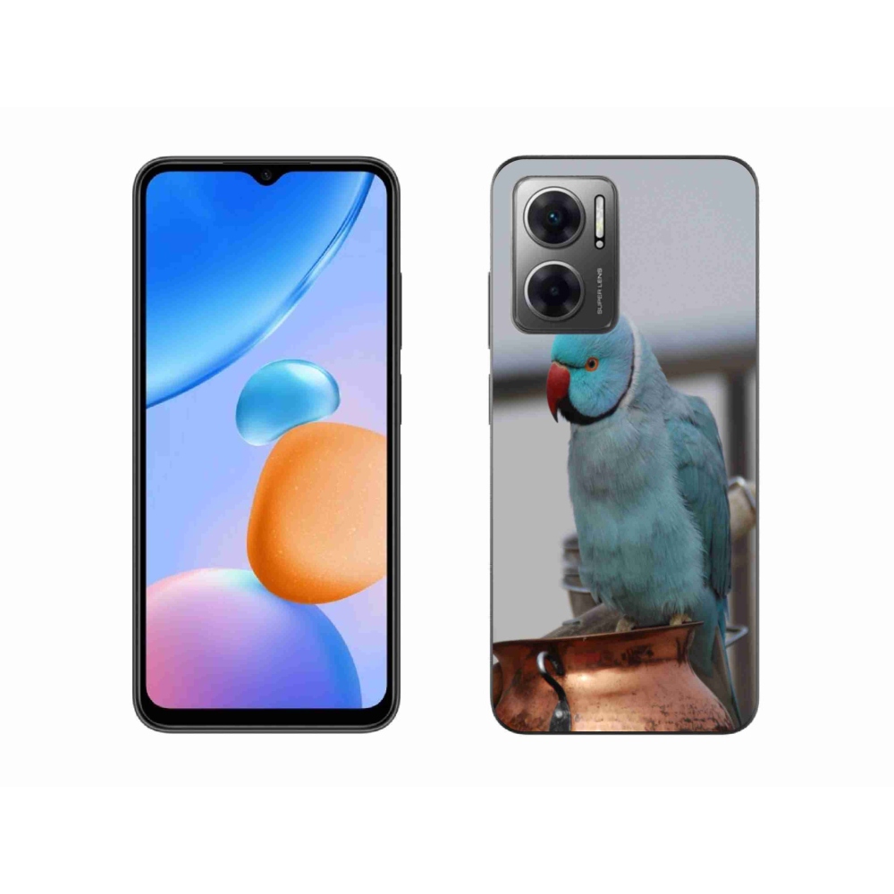 Gél borítás mmCase a Xiaomi Redmi 10 5G készülékhez - papagáj alexander kék