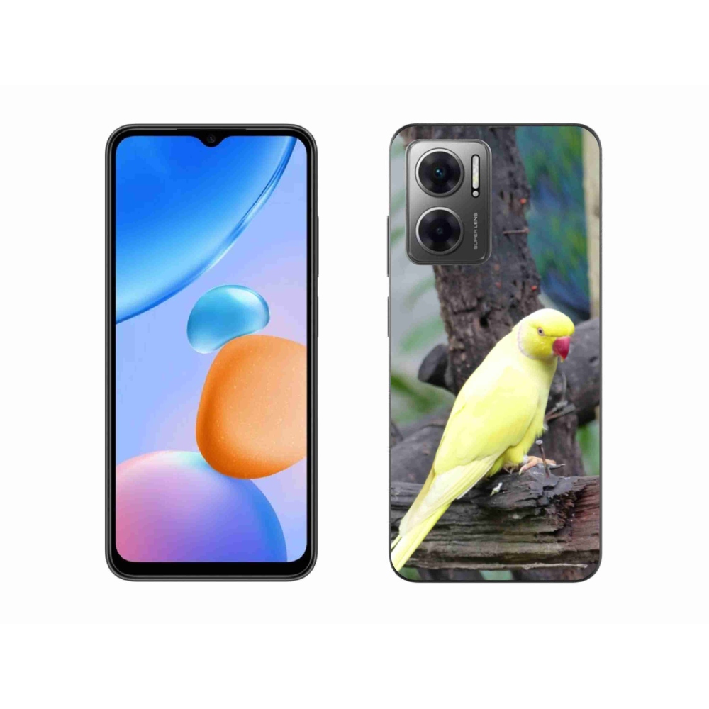 Gél borítás mmCase a Xiaomi Redmi 10 5G készülékhez - papagáj alexander sárga