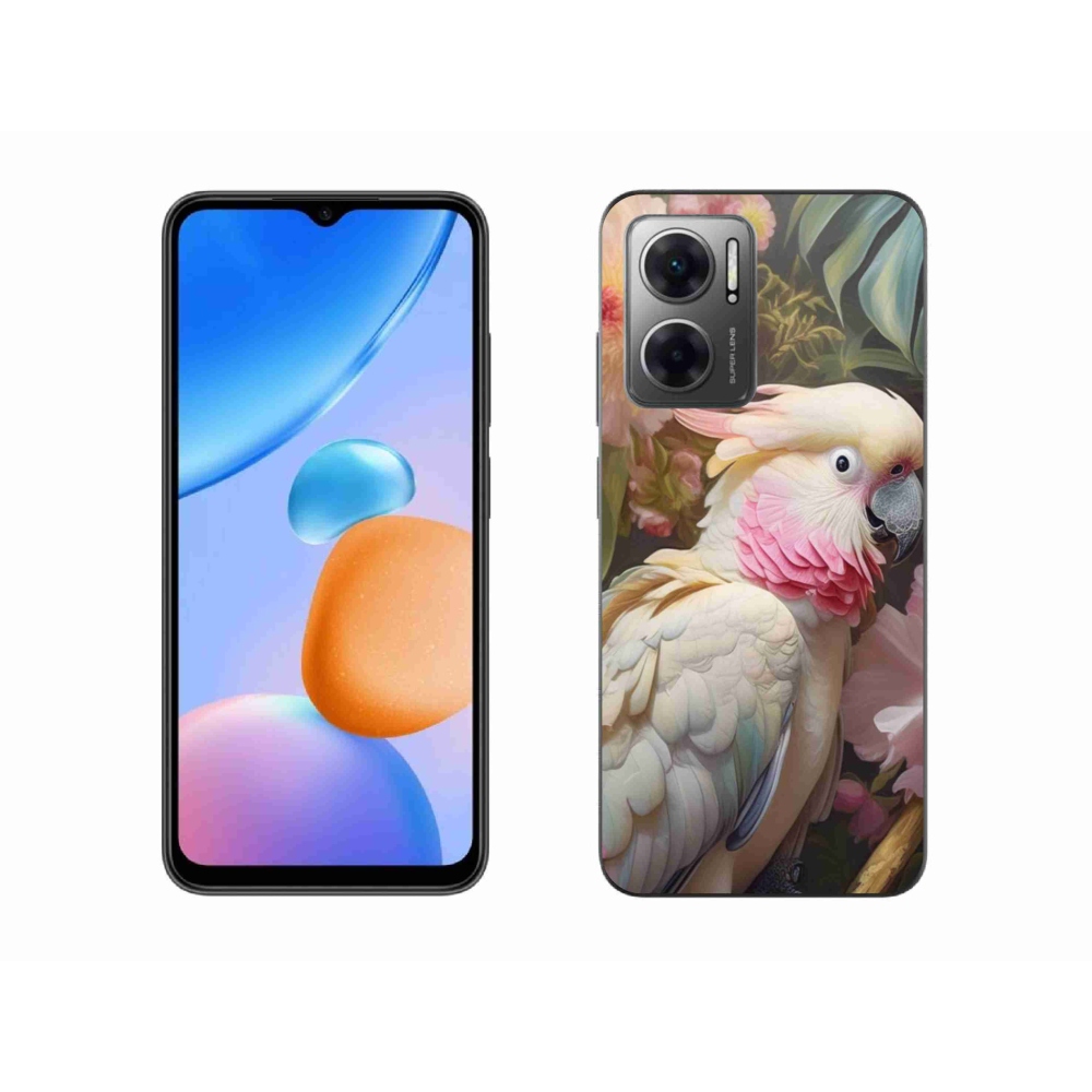 Gél borítás mmCase a Xiaomi Redmi 10 5G-hez - papagáj kakadu rózsaszín 2