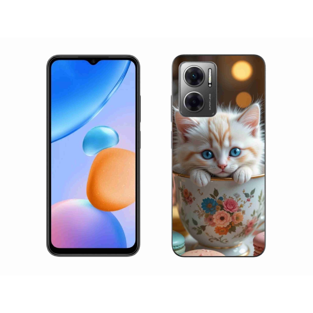 Gél borító mmCase a Xiaomi Redmi 10 5G-hez - aranyos cica 6