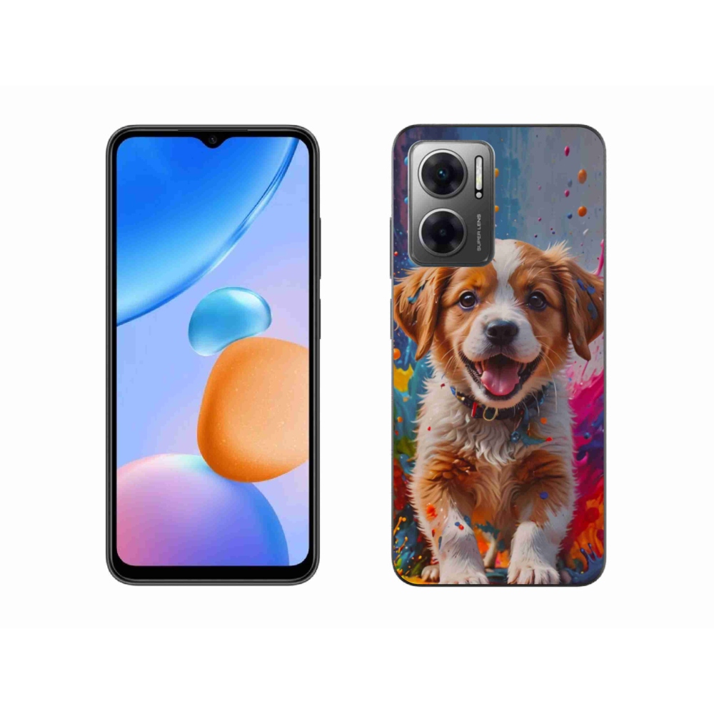 Gél borító mmCase a Xiaomi Redmi 10 5G-hez - aranyos kiskutya 3