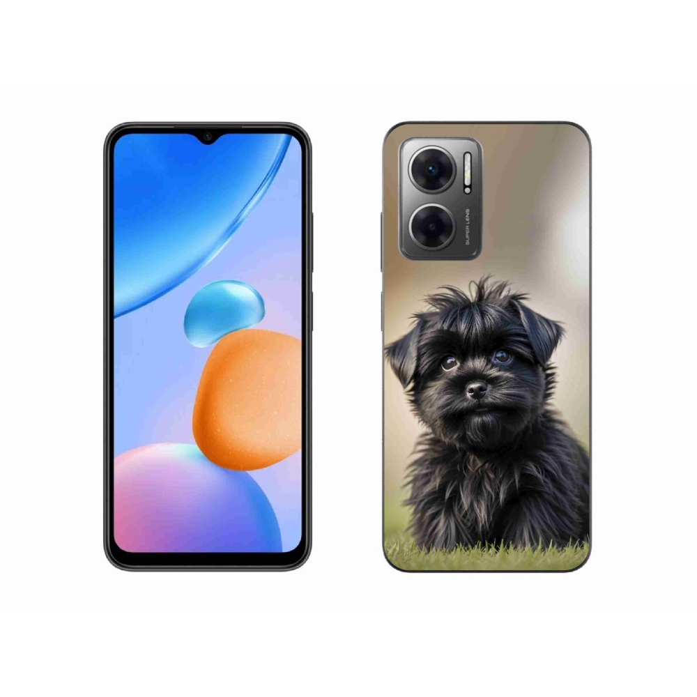 Gél borítás mmCase a Xiaomi Redmi 10 5G-hez - aranyos fekete kutya