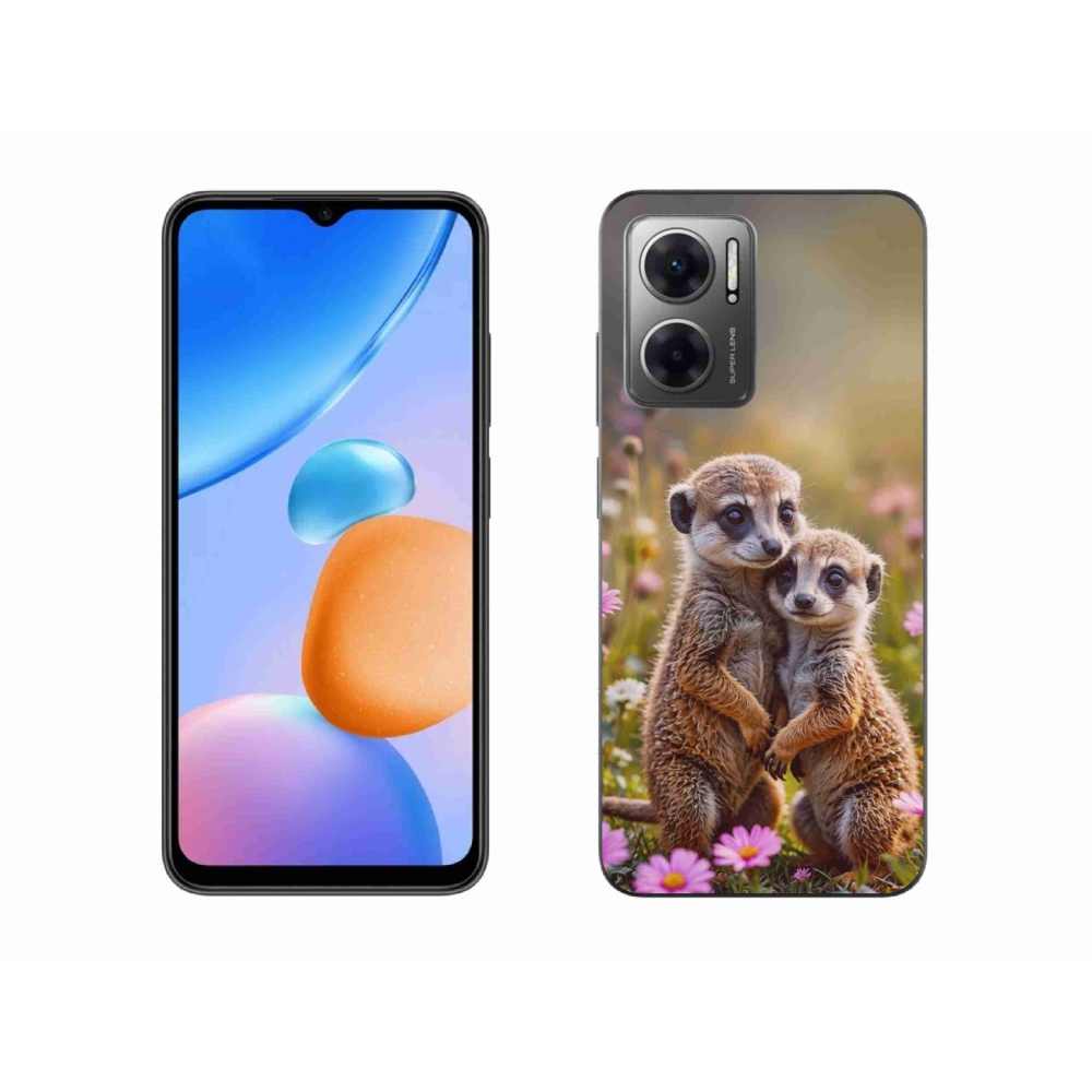 Gél borító mmCase a Xiaomi Redmi 10 5G-hez - szurikátás duó