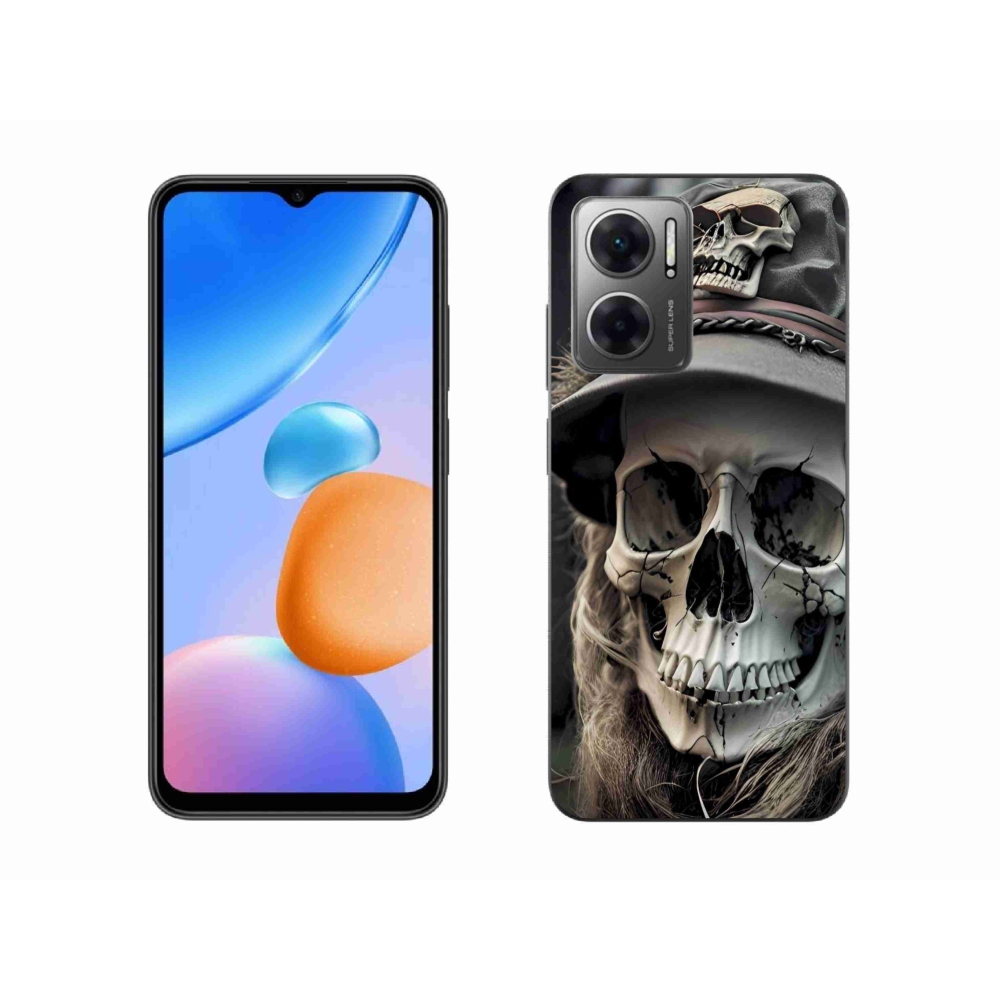 Gél borítás mmCase a Xiaomi Redmi 10 5G-hez - sötét koponya