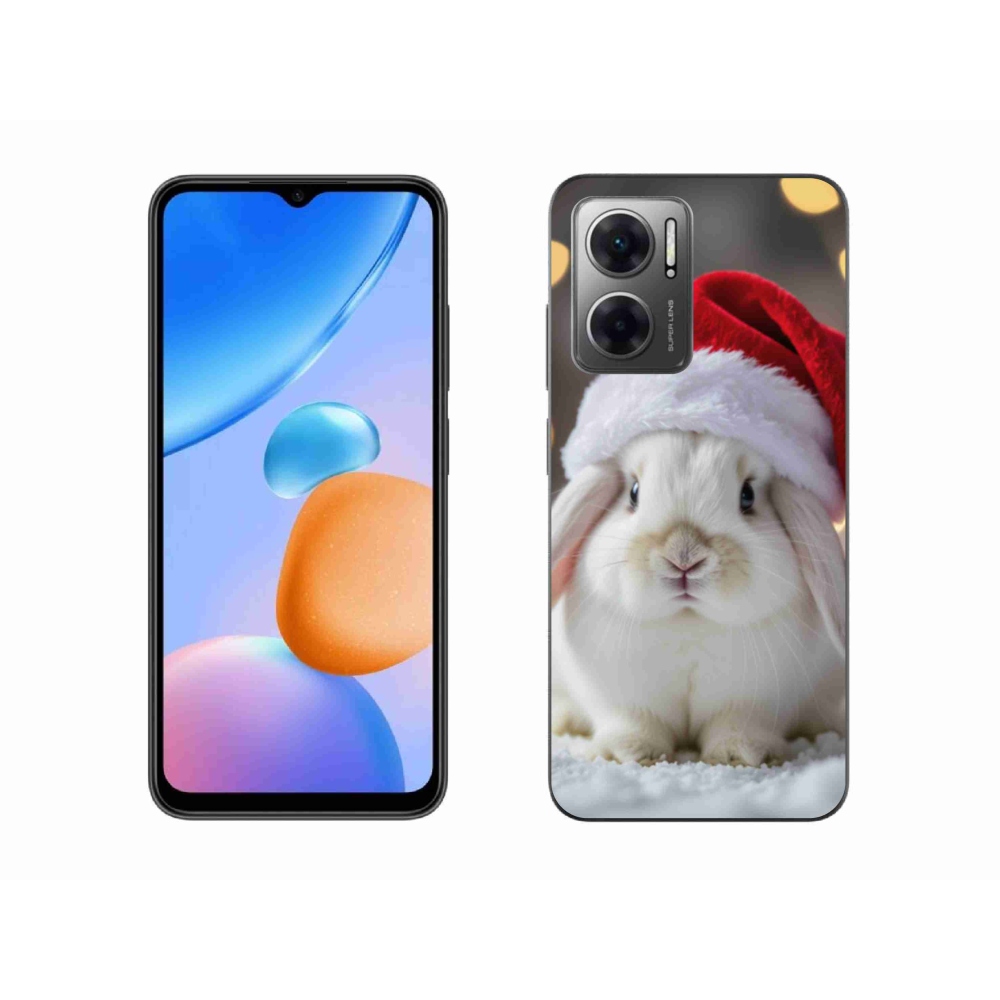 Gél borítás mmCase a Xiaomi Redmi 10 5G-hez - karácsonyi nyuszi
