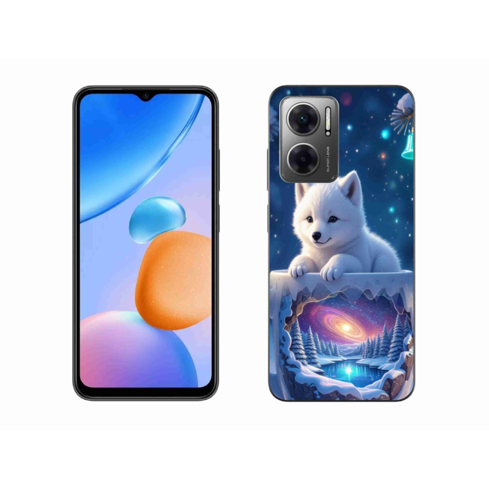 Gél borítás mmCase a Xiaomi Redmi 10 5G-hez - Karácsonyi kölyökkutyakölyök