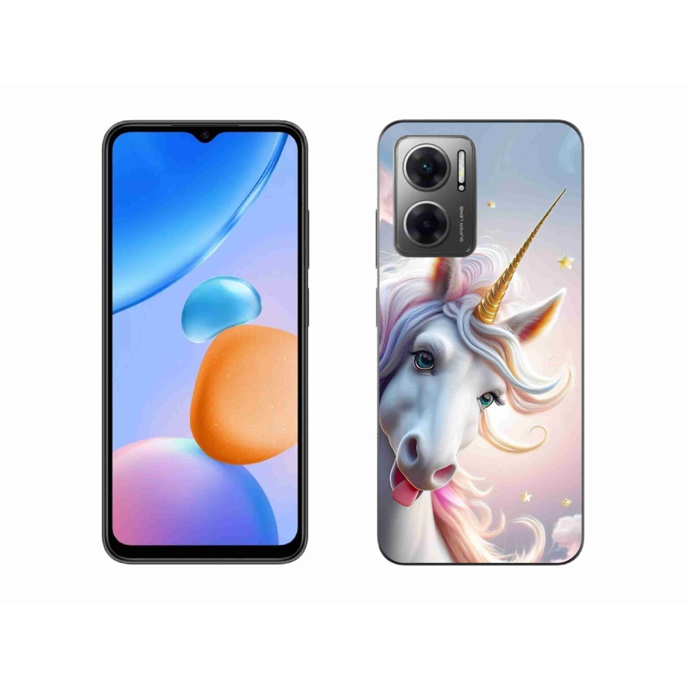 Gél borító mmCase a Xiaomi Redmi 10 5G-hez - vidám egyszarvú