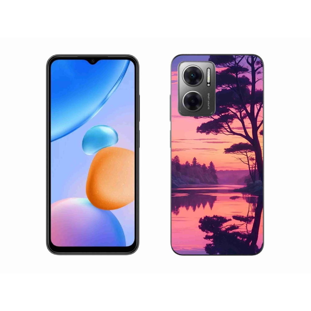 Gél borító mmCase a Xiaomi Redmi 10 5G-hez - naplemente a tó felett