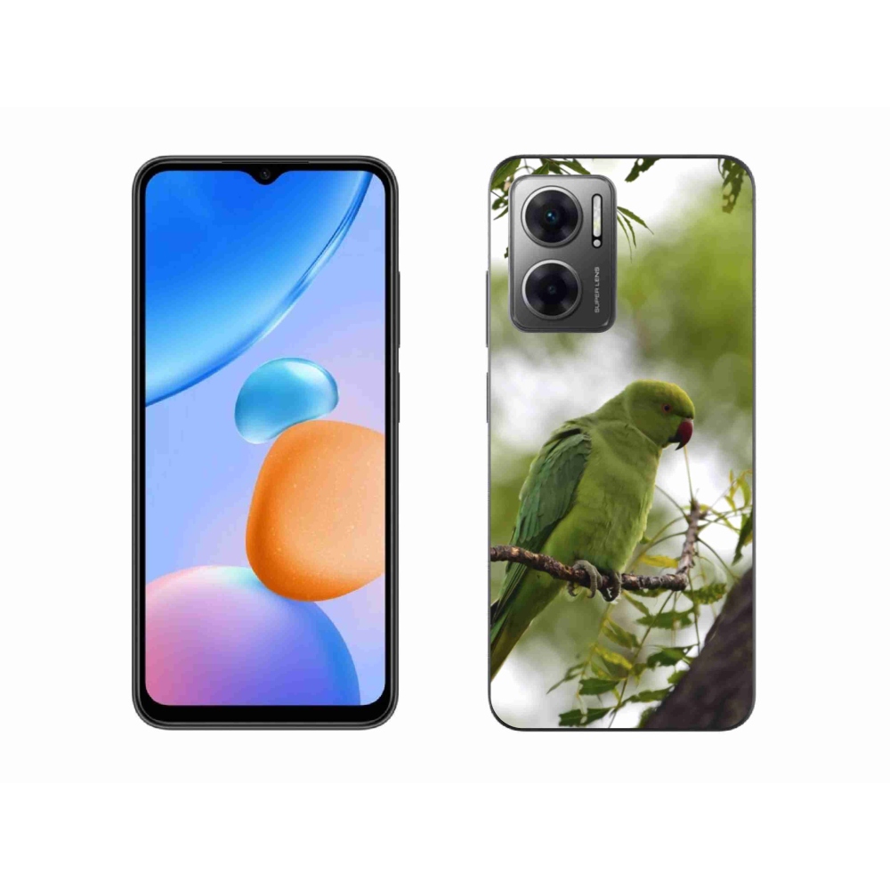 Gél borítás mmCase a Xiaomi Redmi 10 5G készülékhez - zöld papagáj