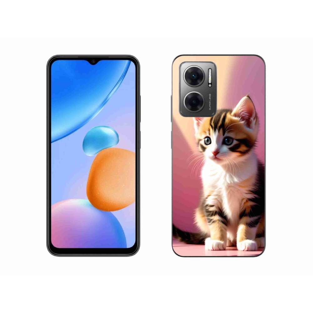 Gél borítás mmCase a Xiaomi Redmi 10 5G-hez - kíváncsi cica 2