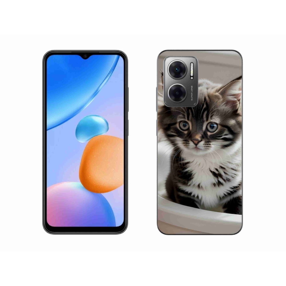 Gél borítás mmCase a Xiaomi Redmi 10 5G-hez - kíváncsi cica