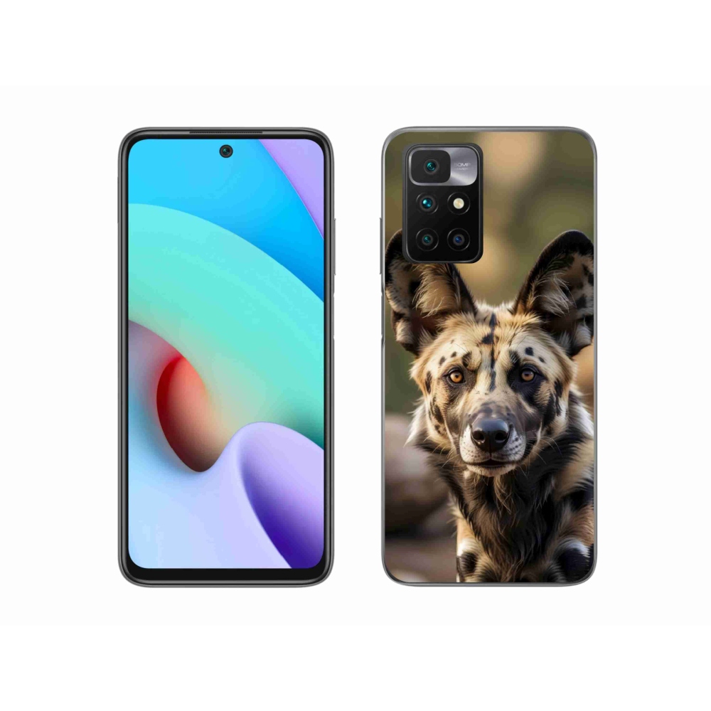Gél borítás mmCase a Xiaomi Redmi 10/Redmi 10 (2022) - afrikai vadkutya számára
