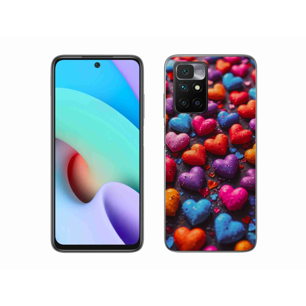 Zselés borítás mmCase a Xiaomi Redmi 10/Redmi 10 (2022) - színes szívhez