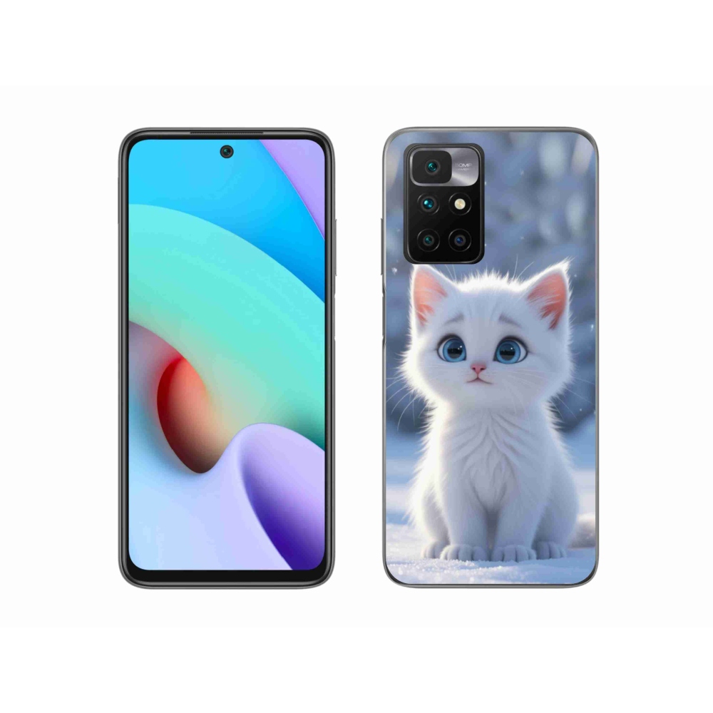 Gél védőhuzat mmCase a Xiaomi Redmi 10/Redmi 10 (2022) - fehér cica 3