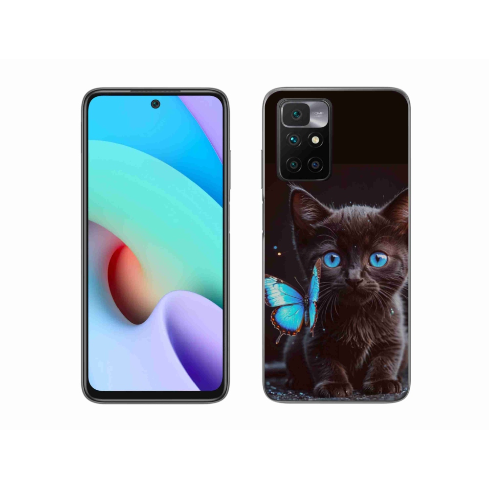 Zselés borítás mmCase a Xiaomi Redmi 10/Redmi 10 (2022) - fekete cica 3