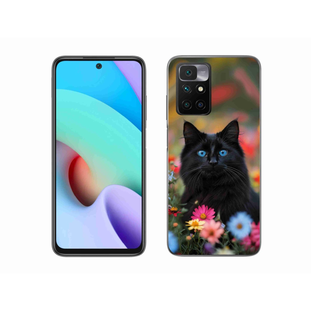 Zselés borítás mmCase a Xiaomi Redmi 10/Redmi 10 (2022) - fekete cica 4