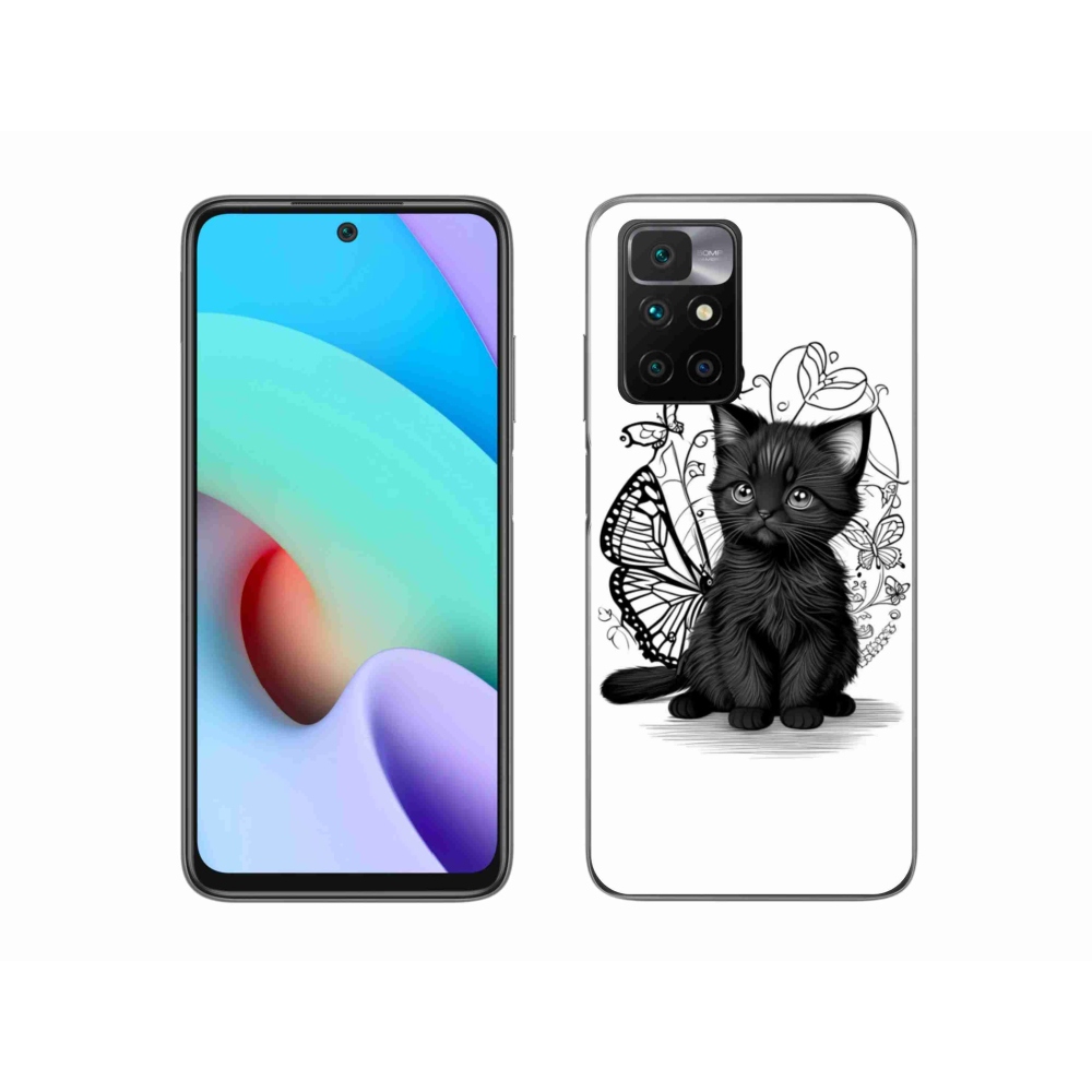 Gél védőhuzat mmCase a Xiaomi Redmi 10/Redmi 10 (2022) - fekete cica