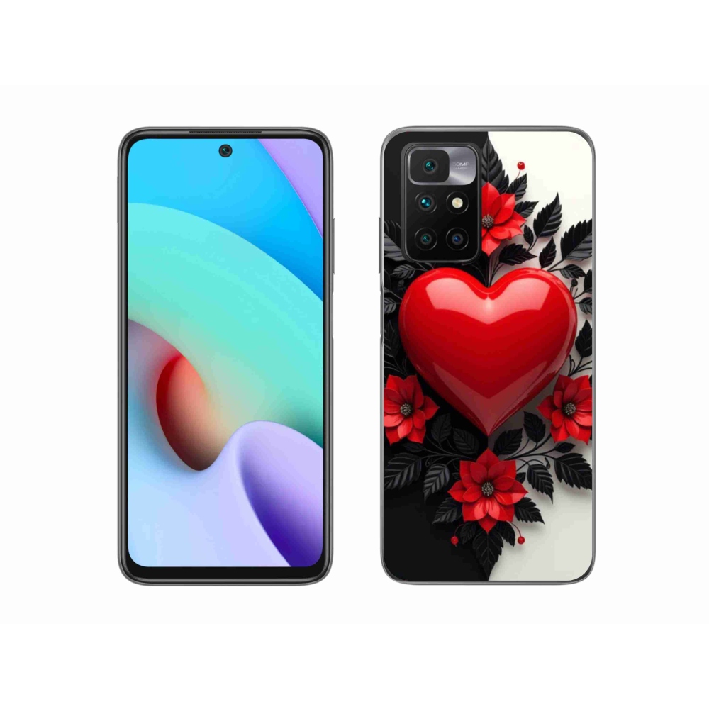 Gél védőhuzat mmCase a Xiaomi Redmi 10/Redmi 10 (2022) - piros szív