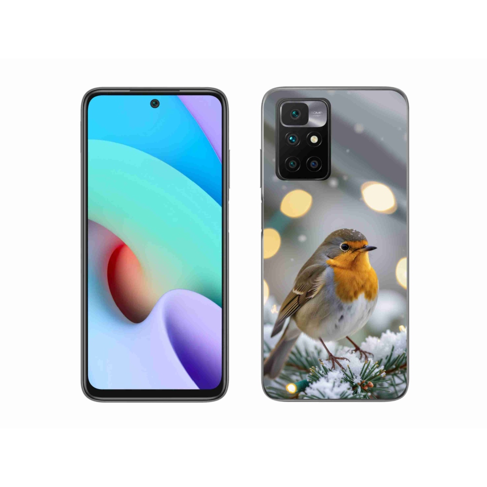 Zselés borítás mmCase a Xiaomi Redmi 10/Redmi 10 (2022) - piros télen