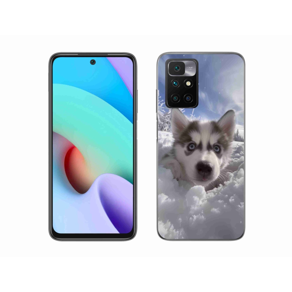 Zselés borítás mmCase a Xiaomi Redmi 10/Redmi 10 (2022) - husky a hóban