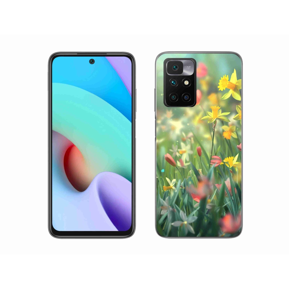 Gél borító mmCase a Xiaomi Redmi 10/Redmi 10 (2022) - tavaszi virágokhoz